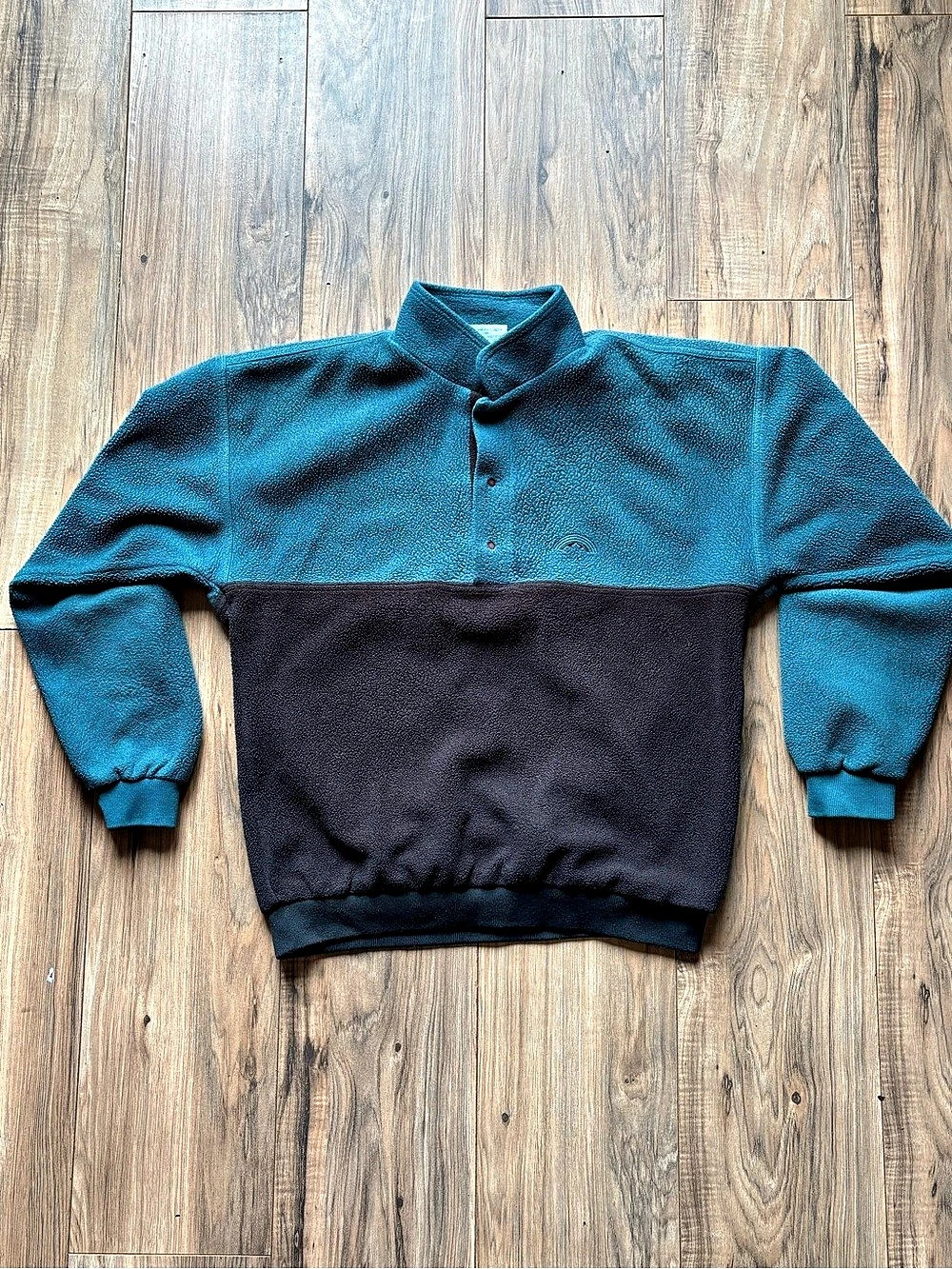 Sun Mountain Sports GOLFLEECE Green & Black Color Block Fleece Pullover